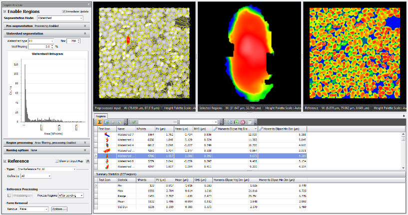 Regions Segmentation - Mx Metrology Software